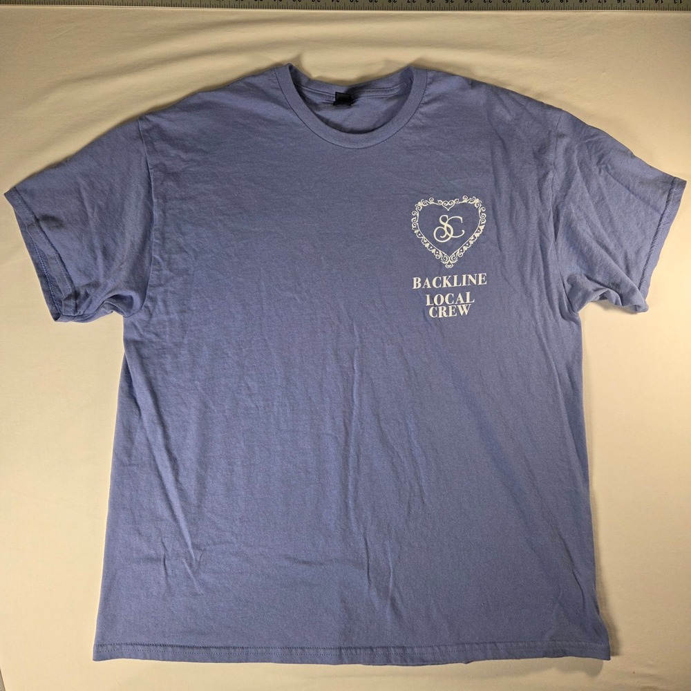 Sabrina Carpenter Tour Backline Local Crew T Shirt Periwinkle Men's Size XL
